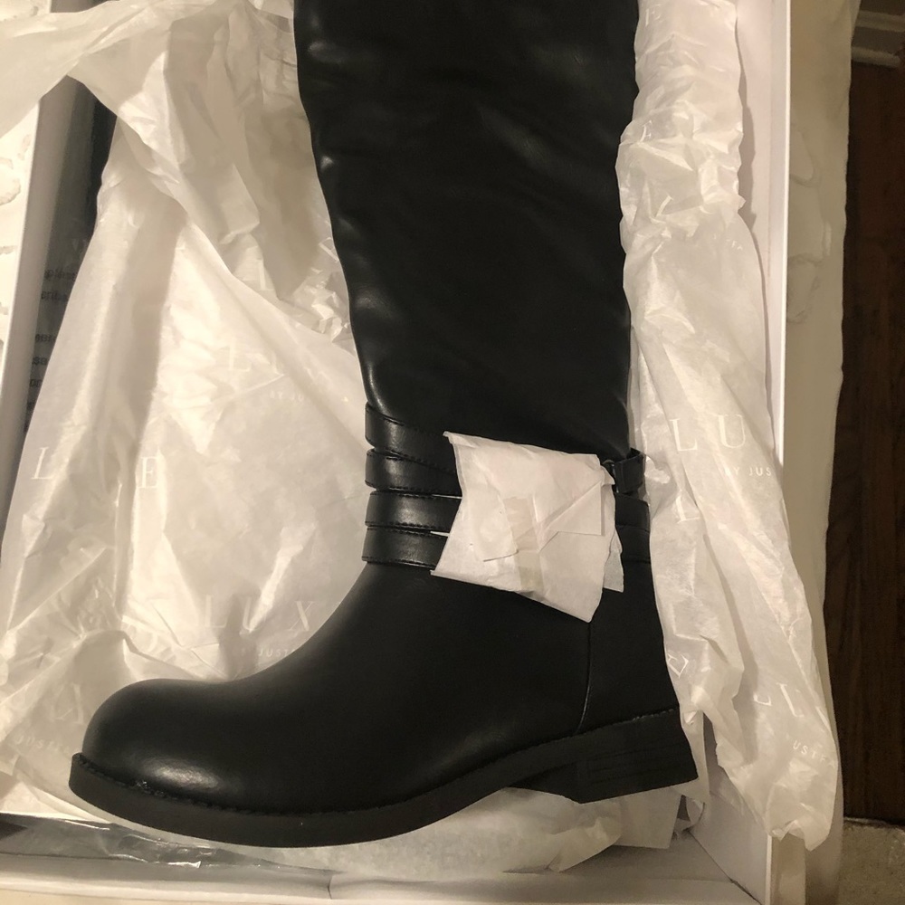 NWB Black Luxe by JustFab Over Knee Boots size 8.5 - Picture 7 of 10